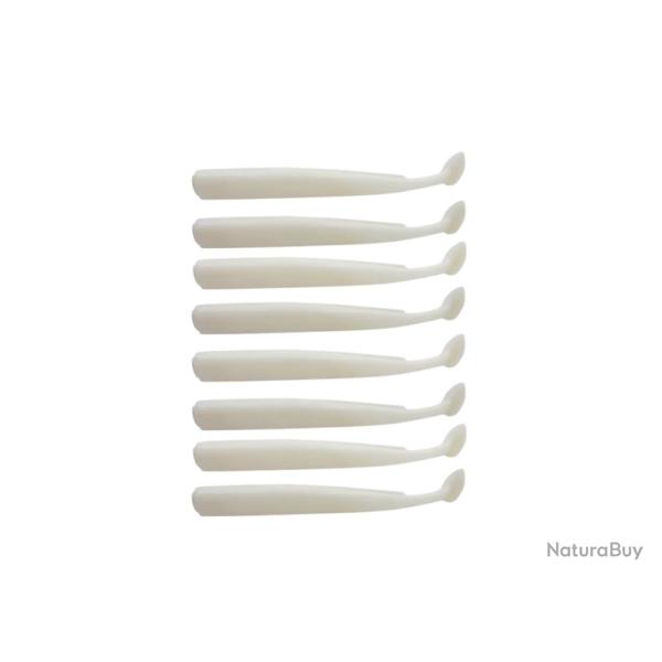 Leurre Souple x8 120cm Couleur Blanc Id�ale P�che En Mer