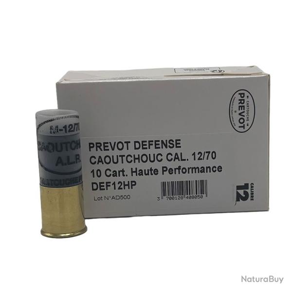 Prevot Defense - Munitions Calibre 12 Caoutchouc HP 12/70  10g B10/300 - DEF12HP