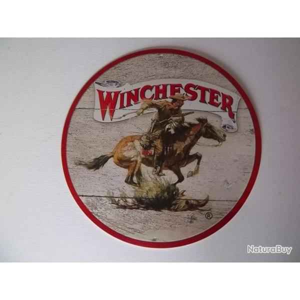 Plaque d�co western ronde Winchester