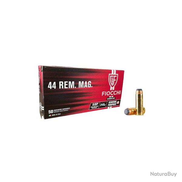 FIOCCHI - 50 cartouches Calibre .44 Mag SJSP 240 grs - FI700445