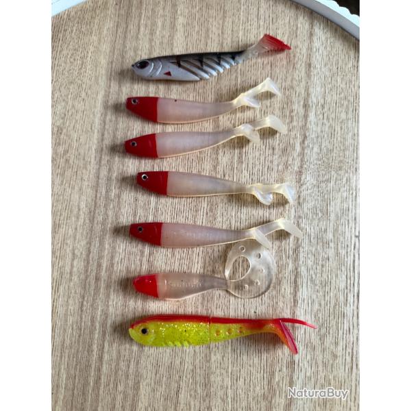 Vend 7  leurres souple