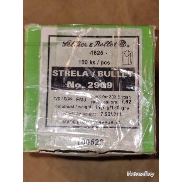 Ogive S&B cal. 311 180gr FMJ (x100) pour 303 British HILMAR SUPER DESTOCK !!!