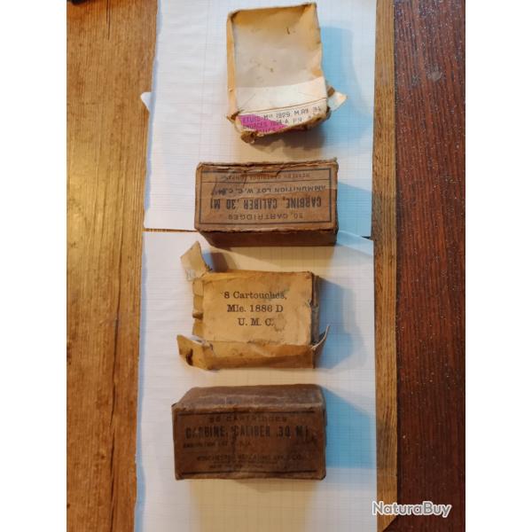 Lot de 4 bo�tes vides de balles