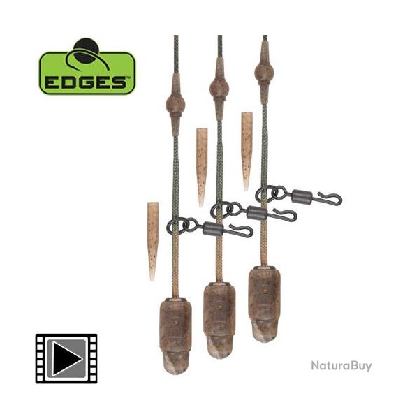 Kit Montage Fox Edges Camo Heli-Clip 50lbs Leadcore (par 3)