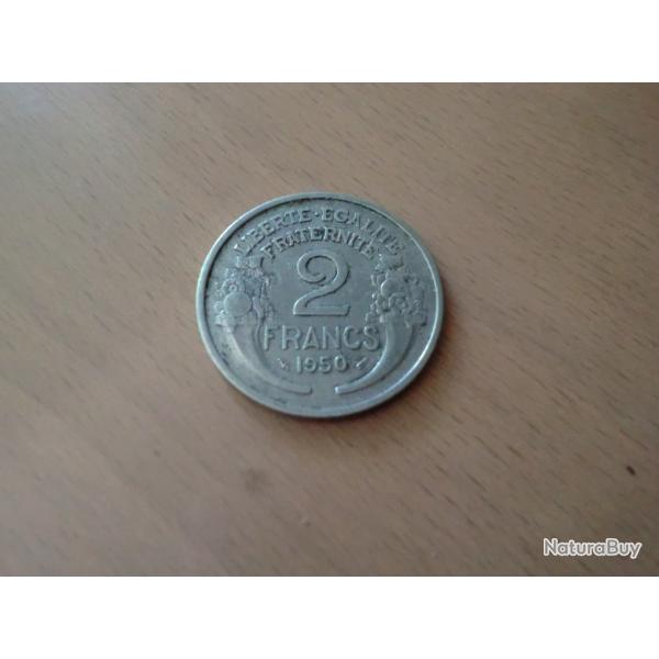 monnaie 2 franc morlon  1950   alu