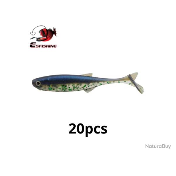 Leurre souple Nouveaut� 75mm 2.5g 20pcs P�che  Eau Douce Ou En Mer Coloris Naturelle