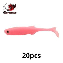 Leurre souple Nouveaut&eacute; 75mm 2.5g 20pcs P&ecirc;che  Eau Douce Ou En Mer Coloris Rose Chartreux
