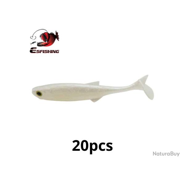 Leurre souple Nouveaut� 75mm 2.5g 20pcs P�che  Eau Douce Ou En Mer Coloris Blanc