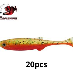 Leurre souple Nouveaut&eacute; 75mm 2.5g 20pcs P&ecirc;che  Eau Douce Ou En Mer Coloris Bicolore