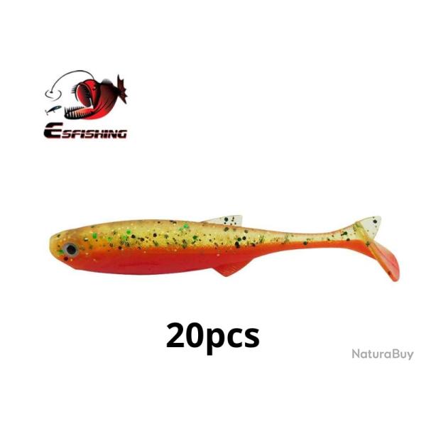 Leurre souple Nouveaut� 75mm 2.5g 20pcs P�che  Eau Douce Ou En Mer Coloris Bicolore