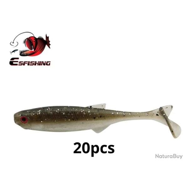 Leurre souple Nouveaut� 75mm 2.5g 20pcs P�che  Eau Douce Ou En Mer Coloris Naturelle 5