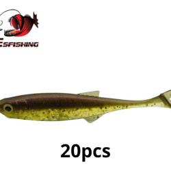 Leurre souple Nouveaut&eacute; 75mm 2.5g 20pcs P&ecirc;che  Eau Douce Ou En Mer Coloris Naturelle 6