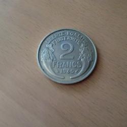 monnaie 2F polyn&eacute;sie fran&ccedil;aise   1949  alu