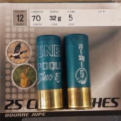 Cartouches Tunet Epoque Zinc 32g cal 12/70 N&deg;5 HILMAR SUPER DESTOCK !!!