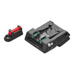 Hausse R&eacute;glable et Guidon LPA pour CZ P07/P09 Shadow - Fibre Optique