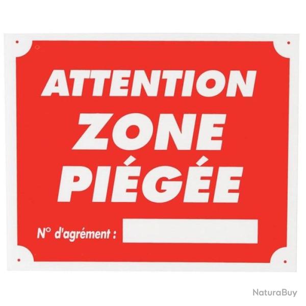 Panneau de signalisation Januel Attention zone pi�g�e Akylux - 25 x 30 cm