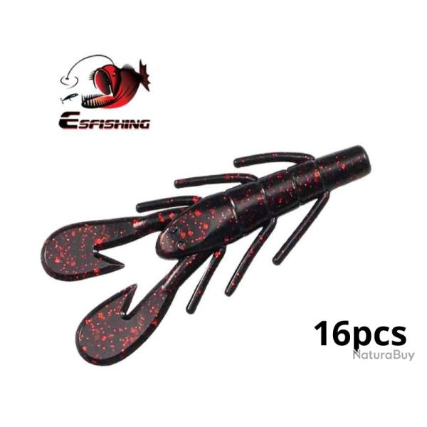 Leurre Souple Style Ecrevisse 85mm 6.2g 16pcs Pour La P�che En Eau Douce Coloris Naturelle 2