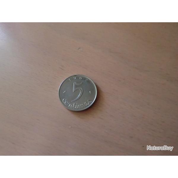 monnaie 5 centimes  �pi   1962