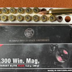 55 CARTOUCHES 300 WIN MAG RWS TARGET &Eacute;LITE +