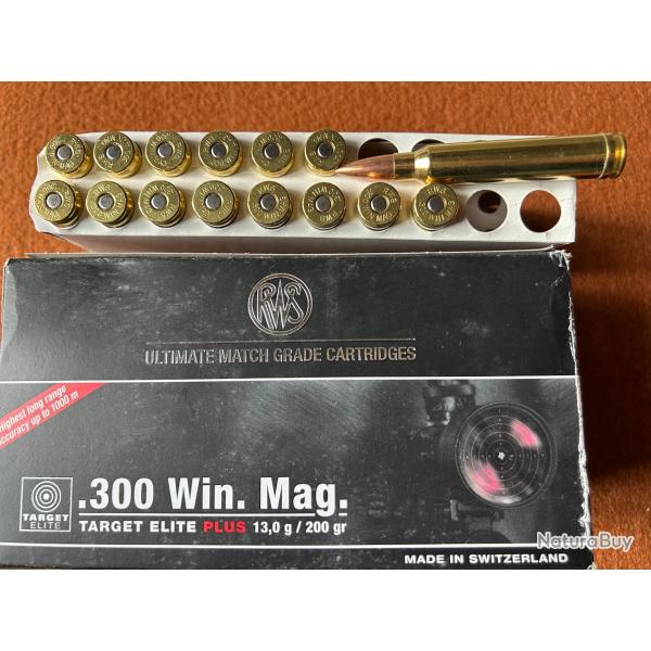 55 CARTOUCHES 300 WIN MAG RWS TARGET �LITE +