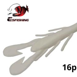 Leurre Souple Style Ecrevisse 85mm 6.2g 16pcs Pour La P&ecirc;che En Eau Douce Coloris Blanc