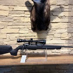 Carabine &agrave; Verrou Savage Axis XP SR  Cal 222 REM + Lunette 3-9x40 + 1� sans prix de r&eacute;serve