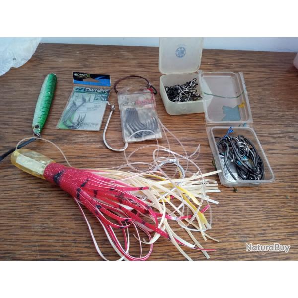 beau lot de p�che en mer - hame�ons -�merillons  -suite a  l arr�t  de mon activit�