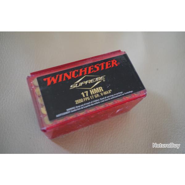 Cartouches Winchester 17 HMR boite de 50