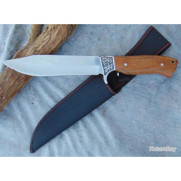 Grand Poignard de Chasse 31cm - Lame Acier 3Cr13