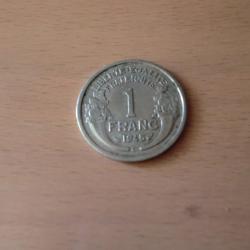 monnaie  1 F morlon  1945  C   alu