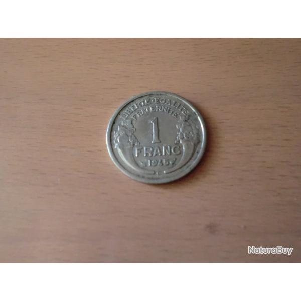 monnaie  1 F morlon  1945  C   alu