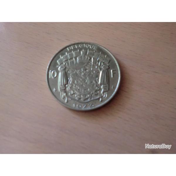 monnaie belgique  10 F  1973