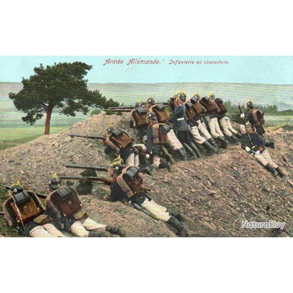 CPA - Armee Allemande ,Infanterie en couverture - N�7342