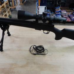 CARABINE CZ 457 SYNTH CAL 17 HMR + LUNETTE LYNX 3-12X56+BI-PIED+SILENCIEUX OCCASION TRES BON ETAT