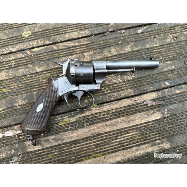 REVOLVER A BROCHE LEFAUCHEUX MODELE 1862 A TRIPLE ACTION