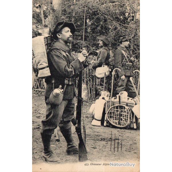 CPA - Chasseur Alpin. en faction -N�7344