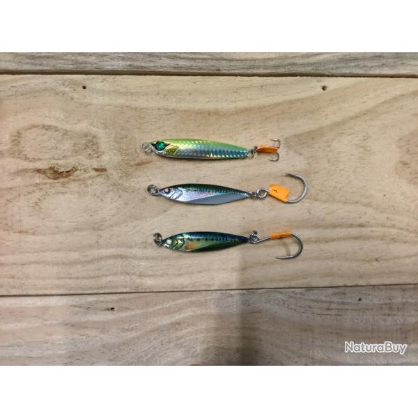 Lots de 3 jigs de 60 grammes