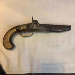 Ancien pistolet &agrave; silex Lenotre