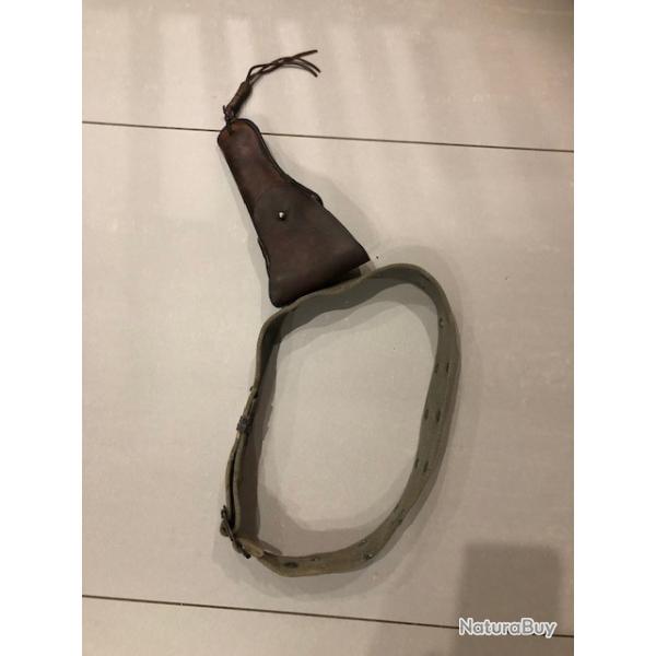 Etui colt 45 U.S Graton et Knight Co. 1943 et ceinturon de la guerre d'ALGERIE.