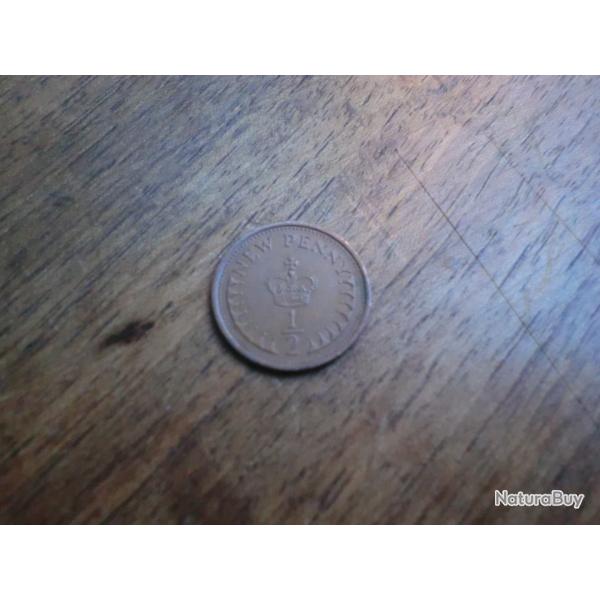 monnaie �lisabeth II  1/2 penny 1974