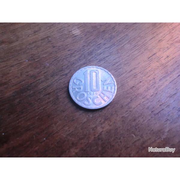 monnaie autriche 10 groschen 1976  vienne