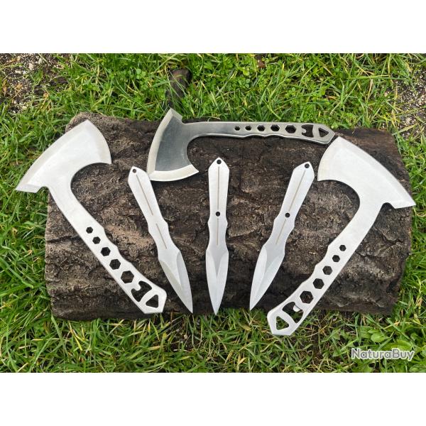 Set de lancer - couteaux & hachettes acier 440