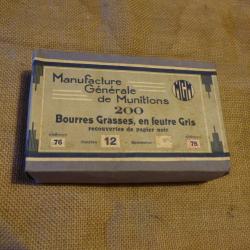 Bo&icirc;te de 200 bourres grasses MGM Cal.12