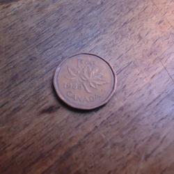 monnaie 1 cent canada  1986