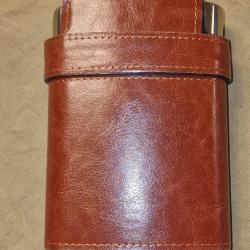 Flasque &agrave; alcool de luxe, 25cl avec gobelets - id&eacute;e cadeau