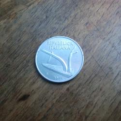 monnaie r&eacute;publique italie 10 lire  1974  alu