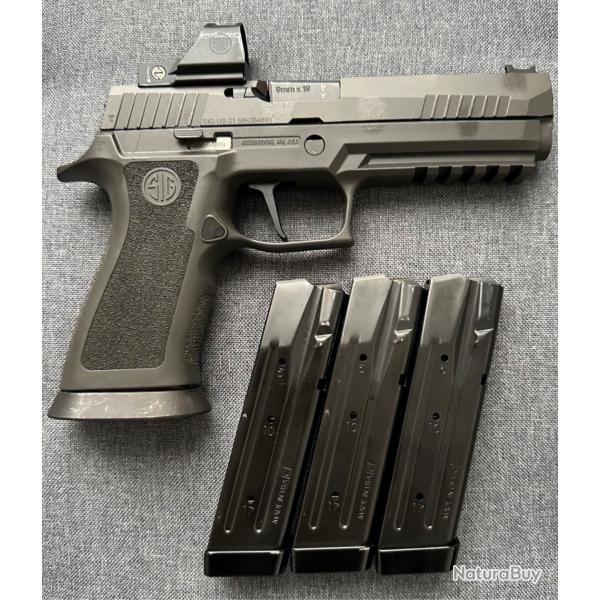 ! � D�BATTRE ! SIG SAUER P320 XFIVE LEGION 9x19 LUGER AVEC REDDOT ROMEO1PRO FDE 1x30 6MOA
