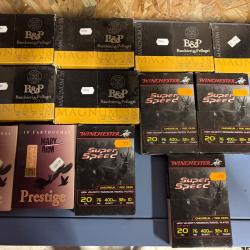 Lot 120 cartouches calibre 20