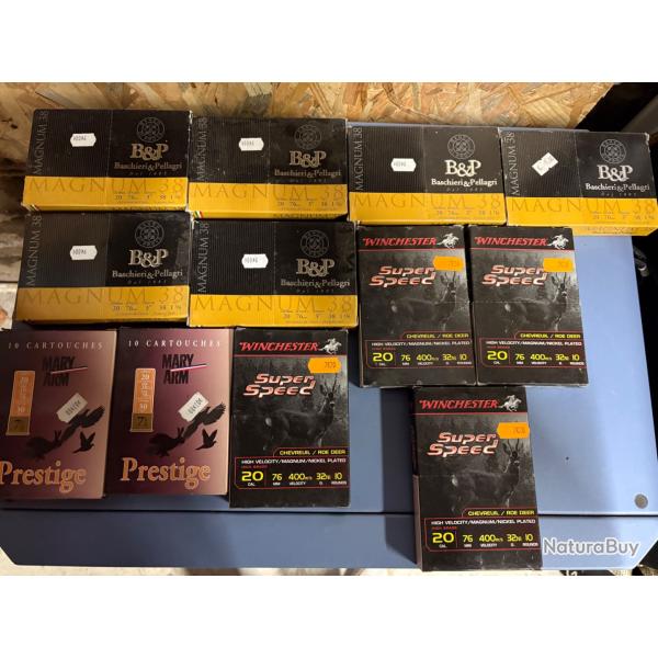 Lot 120 cartouches calibre 20