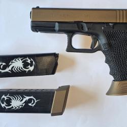 Glock 19 Gen 3, calibre 9X19 Para, 2 chargeurs